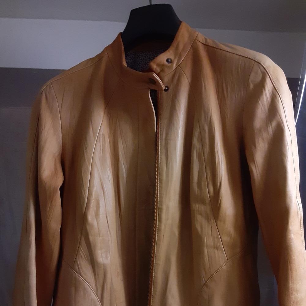 Cole Haan Tan Leather Jacket